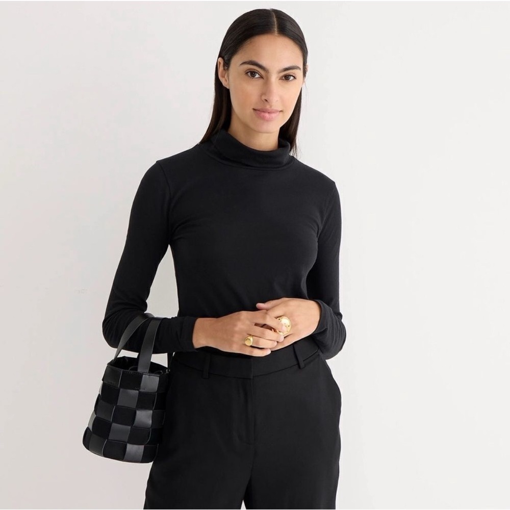 J.Crew Turtleneck, Tissue Weight, Black, Size M